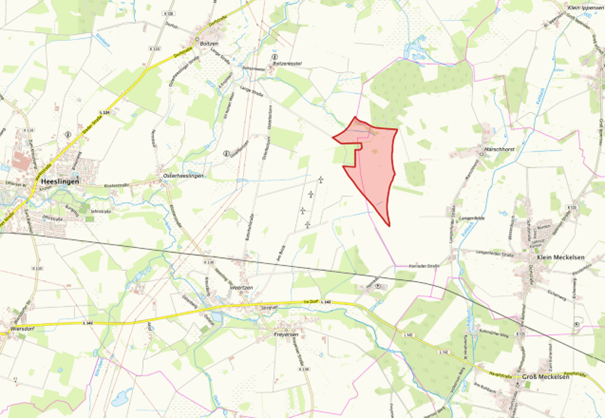 Abbildung: Vorranggebiet im RROP 2020